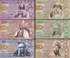 *Turkish States (Turkické štáty) 10-200 Euro polymer UNC - Kliknutím na obrázok zatvorte -